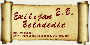 Emilijan Belodedić vizit kartica